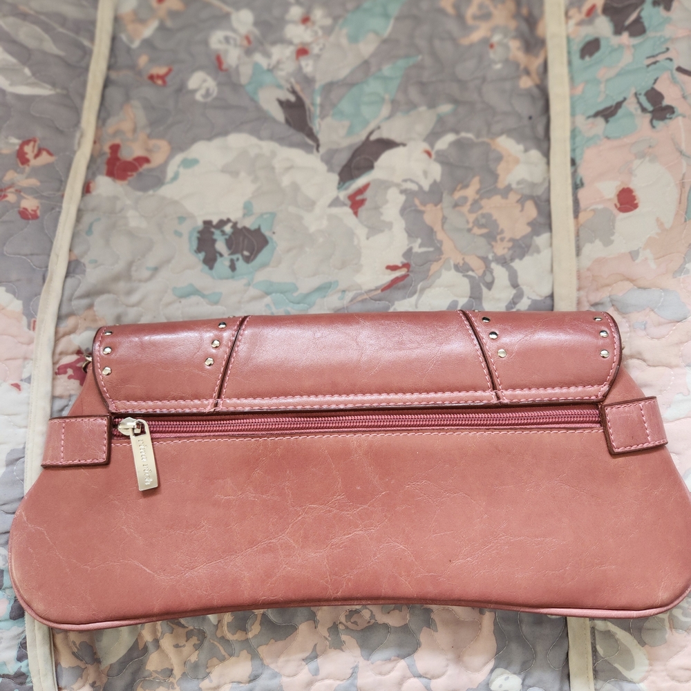 Rina Rich Pink Studded Leather Shoulder Bag - Picture 5 of 6